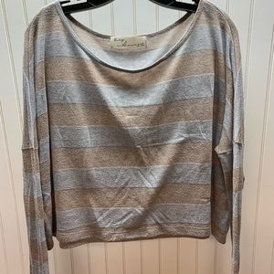 Vintage Havana womens top size medium gold and gray striped